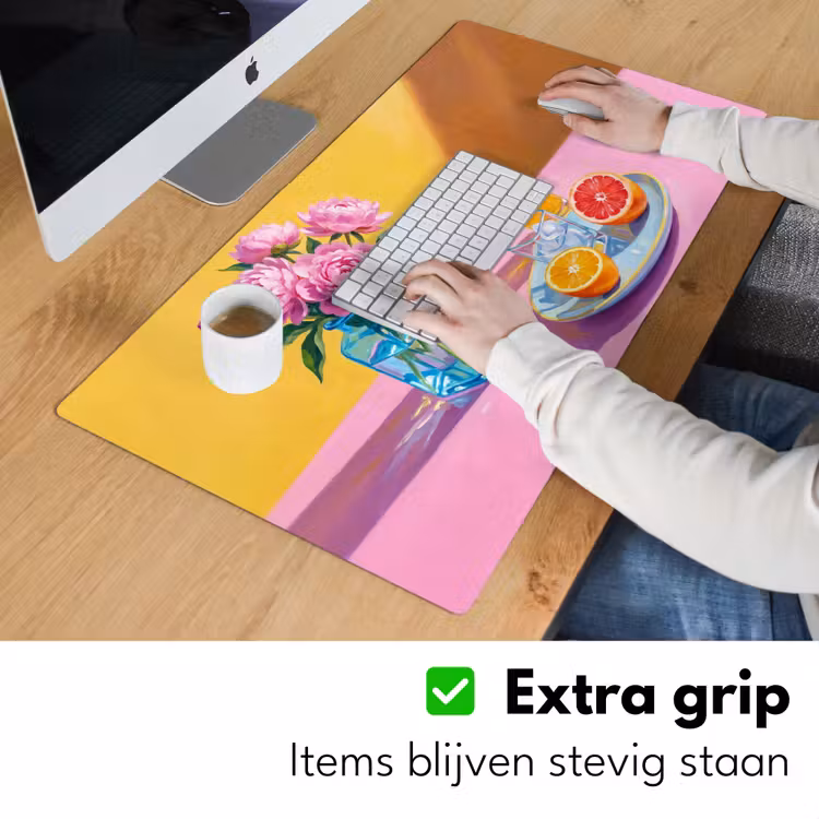 Bureau onderlegger - Bloemen - Roze - Modern — 6
