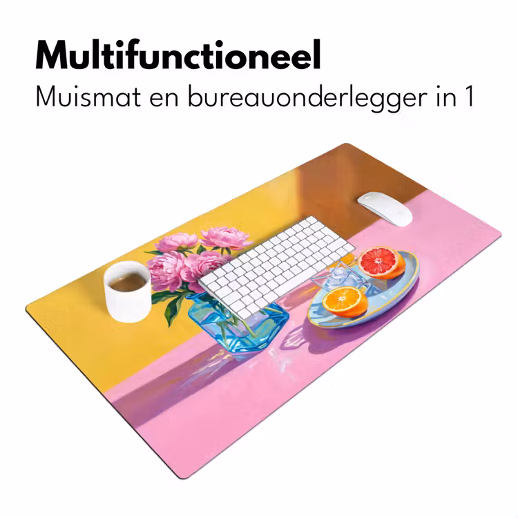 Bureau onderlegger - Bloemen - Roze - Modern — 7