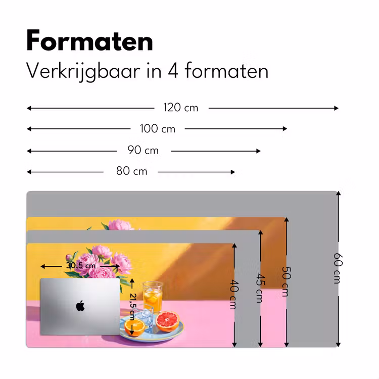 Bureau onderlegger - Bloemen - Roze - Modern — 8
