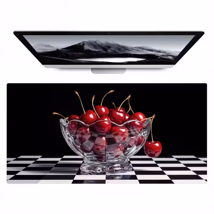 Bureau onderlegger - Eten - Kersen - Rood — 1