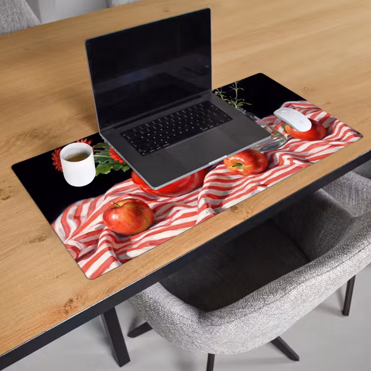 Bureau onderlegger - Rode bloemen - Vaas — 3