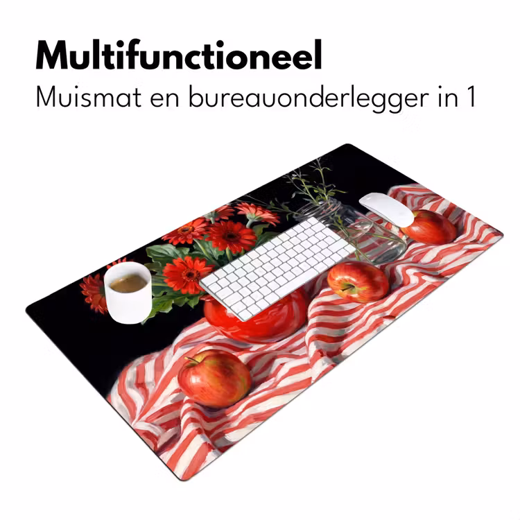 Bureau onderlegger - Rode bloemen - Vaas — 7