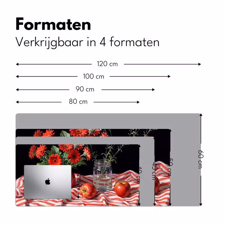 Bureau onderlegger - Rode bloemen - Vaas — 8