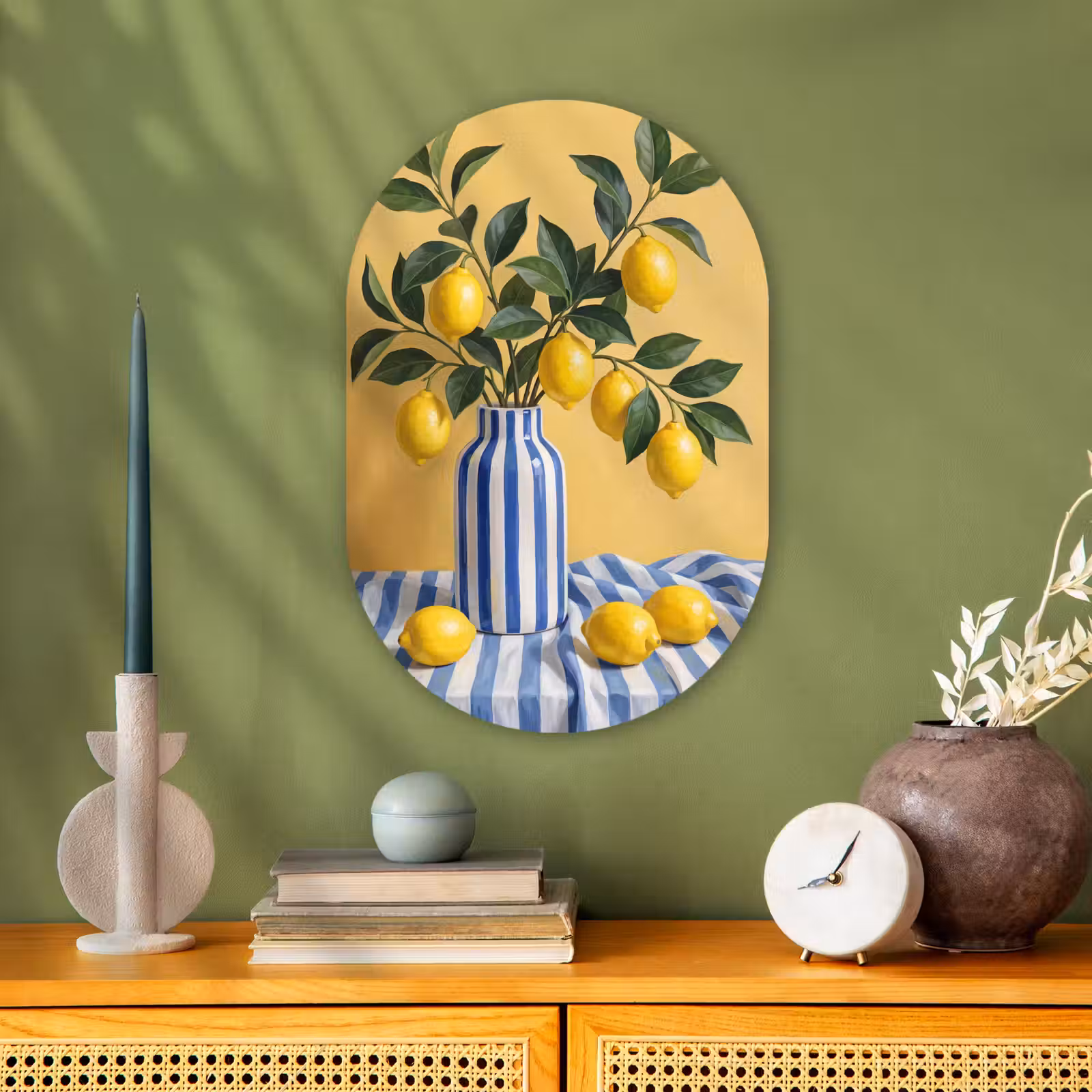 Muurovaal - Kunststof - Citroen - Stilleven - Modern — 1