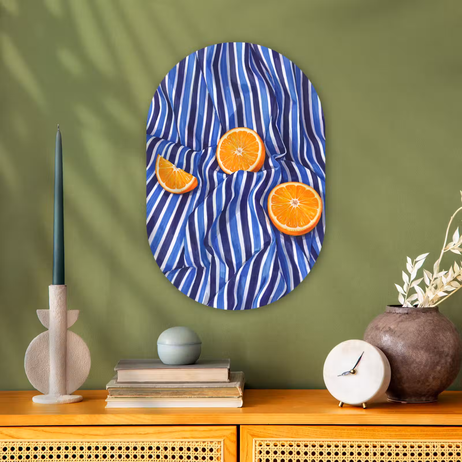 Muurovaal - Kunststof - Eten - Fruit - Oranje — 1