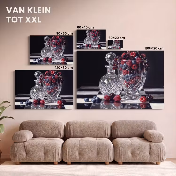 Canvas schilderij - Bessen - Kristal - Stilleven — 7