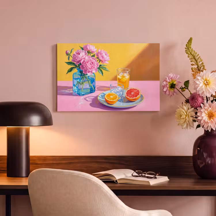 Canvas schilderij - Bloemen - Roze - Modern — 5
