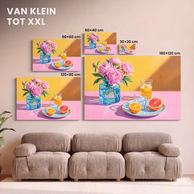Canvas schilderij - Bloemen - Roze - Modern — 7