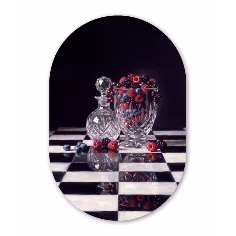 Muurovaal - Kunststof - Bessen - Kristal - Stilleven — 2