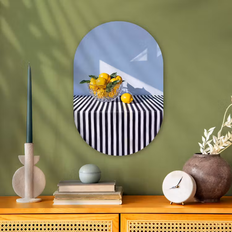 Muurovaal - Kunststof - Citroenen - Fruit - Geel — 3