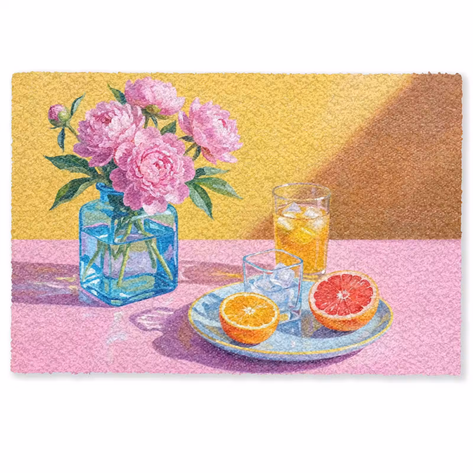 Deurmat - Bloemen - Roze - Modern — 1