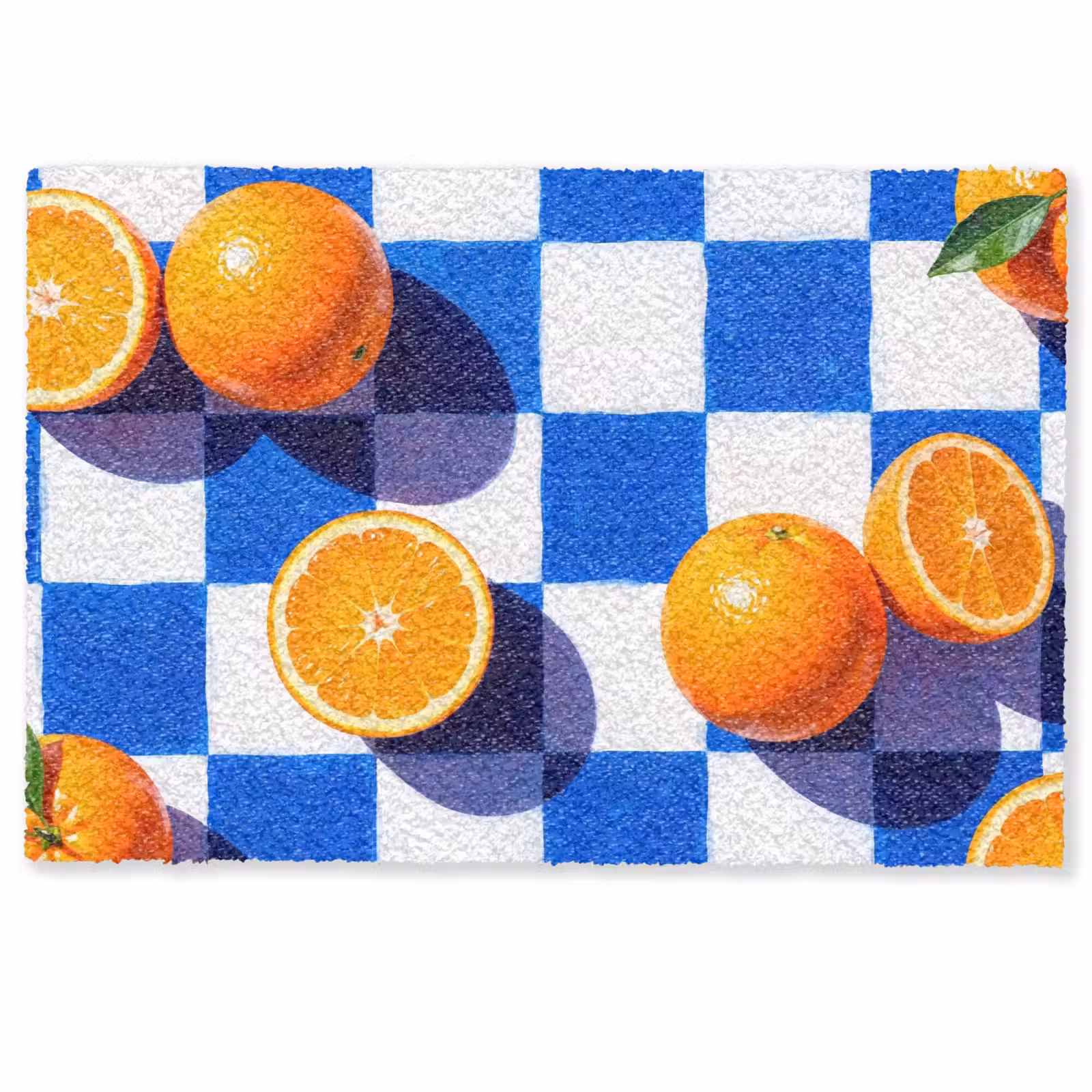 Deurmat - Sinaasappel - Geruit - Eten — 1
