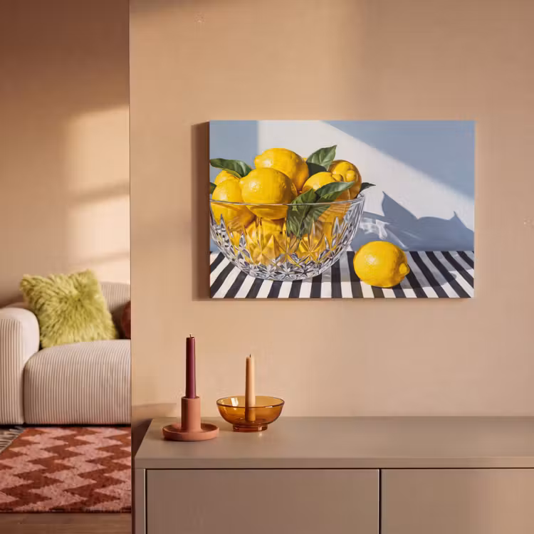 Canvas schilderij - Citroenen - Fruit - Geel — 1