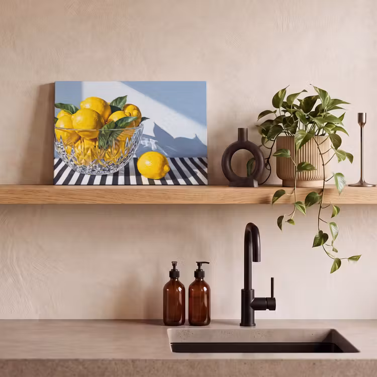 Canvas schilderij - Citroenen - Fruit - Geel — 3