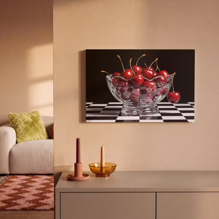 Canvas schilderij - Eten - Kersen - Rood — 1