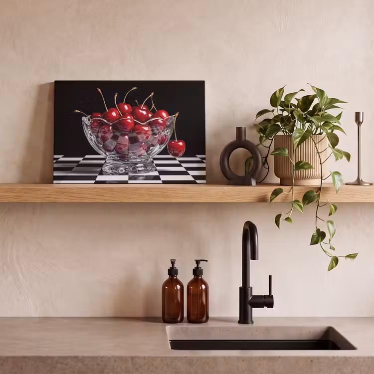 Canvas schilderij - Eten - Kersen - Rood — 3