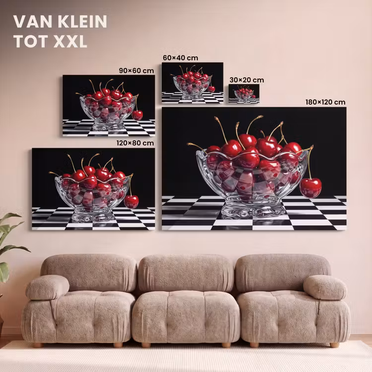 Canvas schilderij - Eten - Kersen - Rood — 7