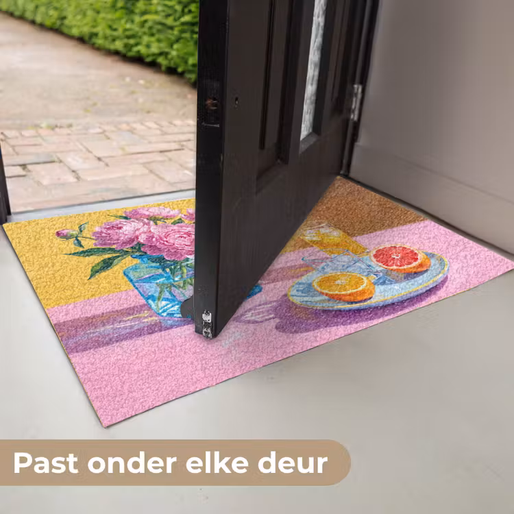 Deurmat - Bloemen - Roze - Modern — 7