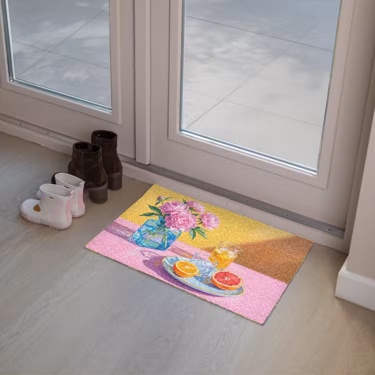 Deurmat - Bloemen - Roze - Modern — 8