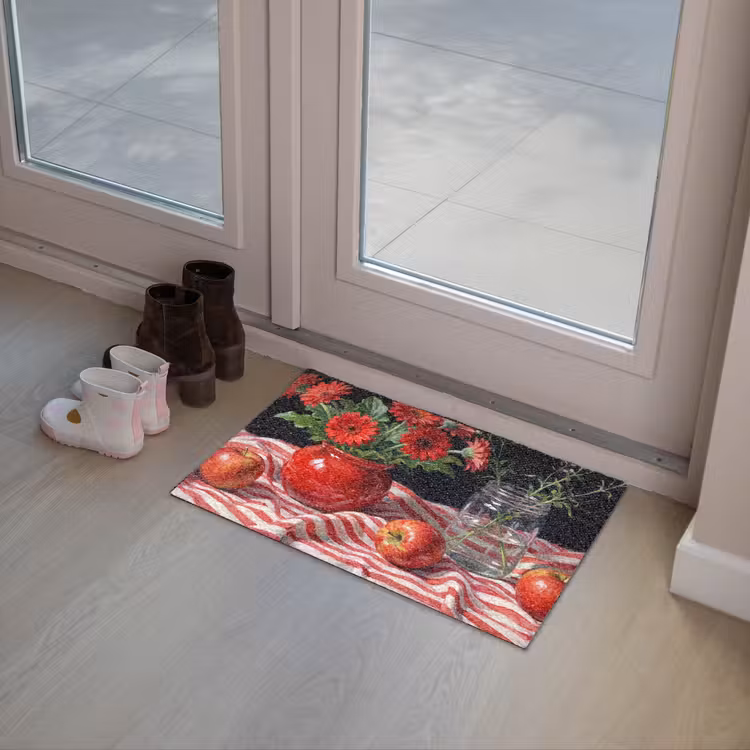 Deurmat - Rode bloemen - Vaas — 8