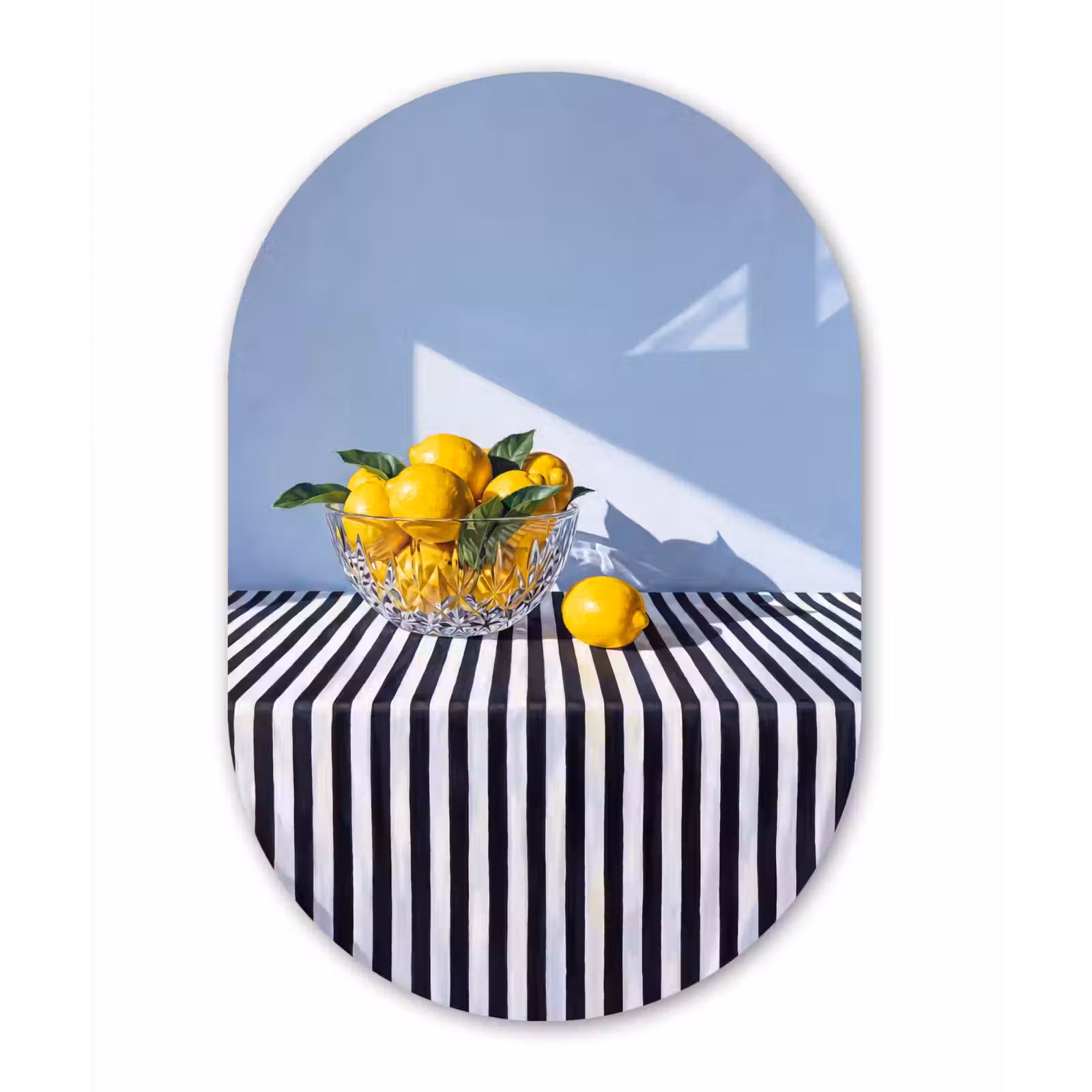 Muurovaal - Glas - Citroenen - Fruit - Geel — 1