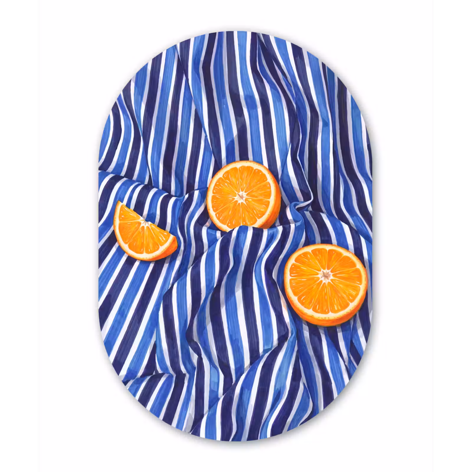 Muurovaal - Glas - Eten - Fruit - Oranje — 1