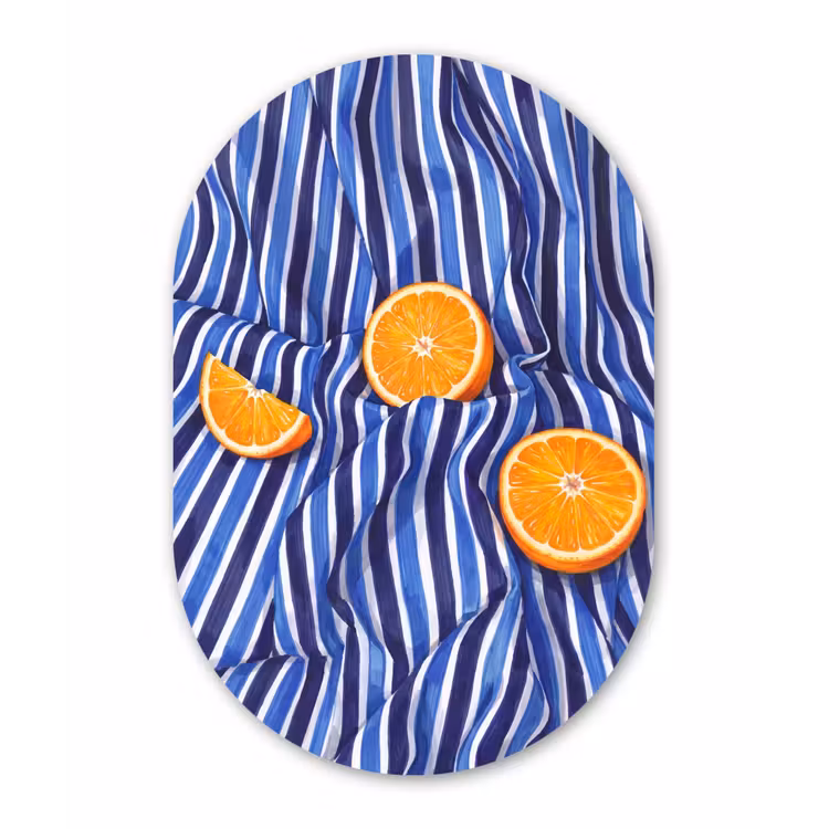 Muurovaal - Glas - Eten - Fruit - Oranje — 1