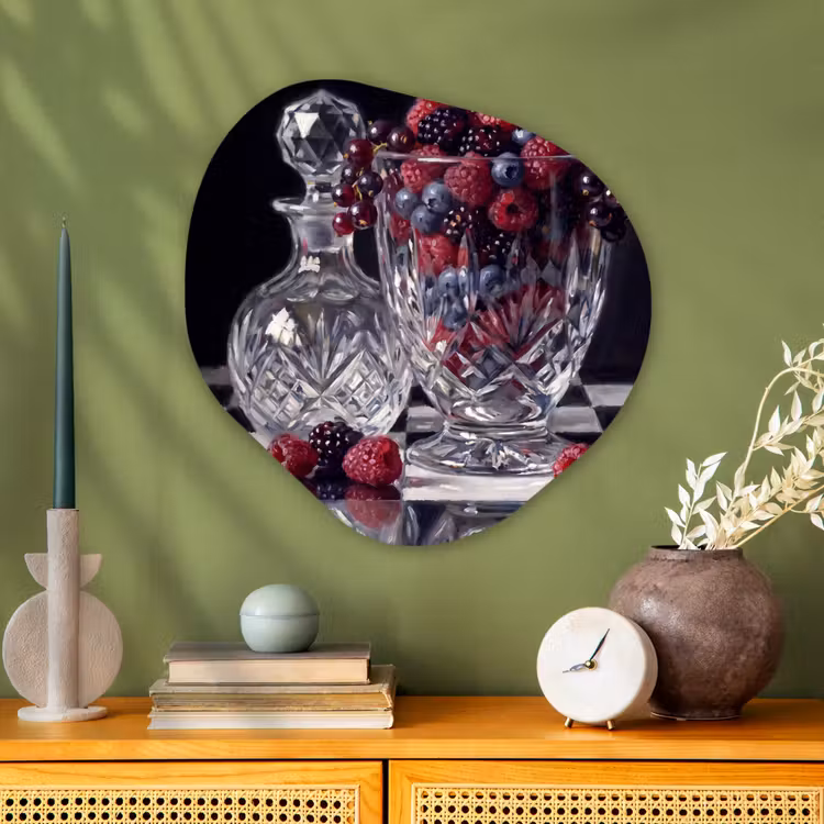 Organisch schilderij - Glas - Bessen - Kristal - Stilleven — 2