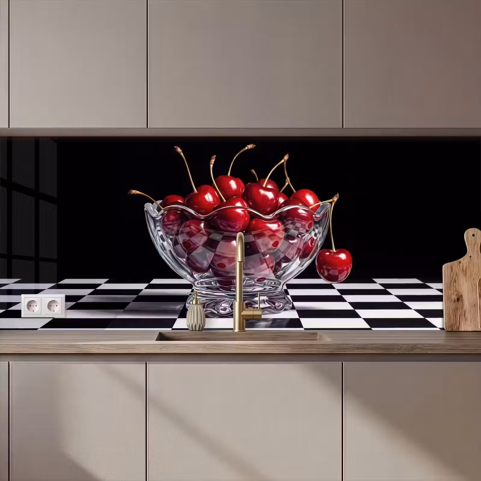 Keuken achterwand - Eten - Kersen - Rood — 1