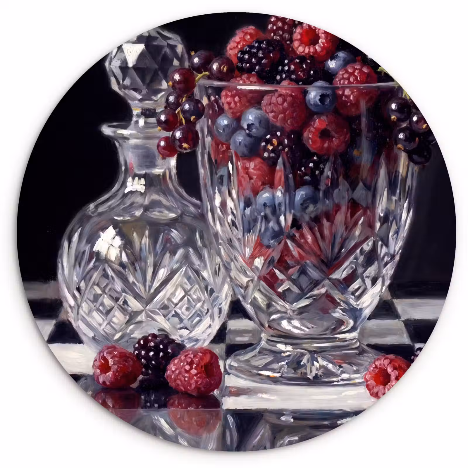 Muurcirkel - Bessen - Kristal - Stilleven — 1