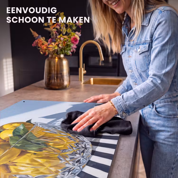 Inductie beschermer en spatscherm (2in1) - Citroenen - Fruit - Geel — 5