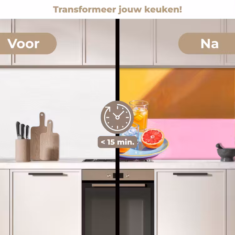 Keuken achterwand - Bloemen - Roze - Modern — 2