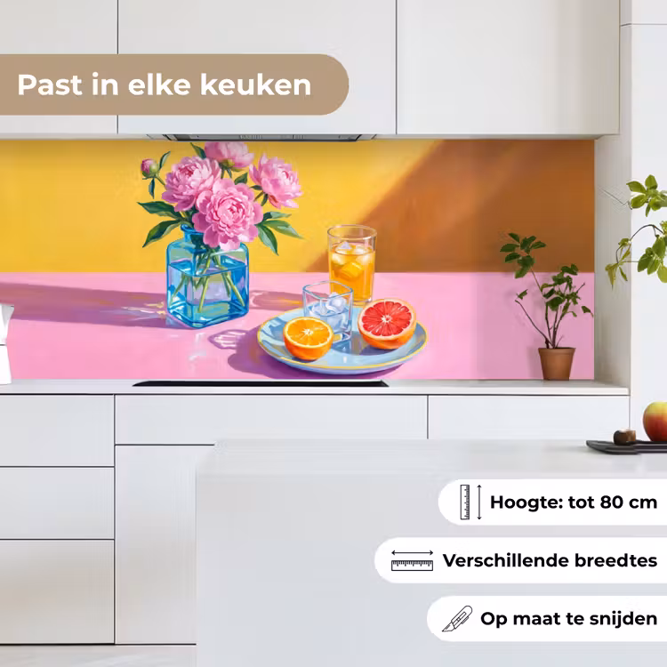 Keuken achterwand - Bloemen - Roze - Modern — 4