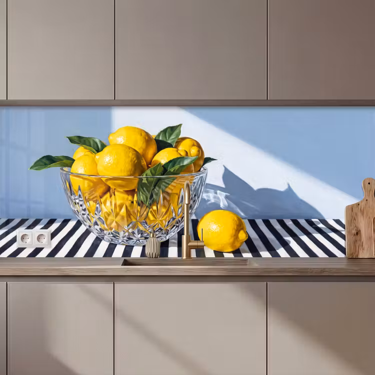 Keuken achterwand - Citroenen - Fruit - Geel — 1