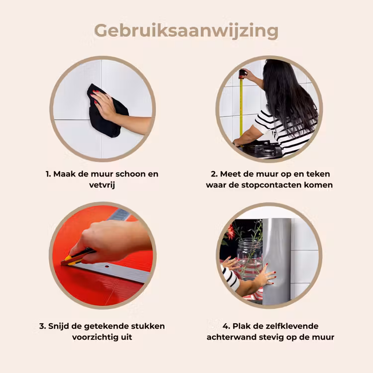 Keuken achterwand - Rode bloemen - Vaas — 7