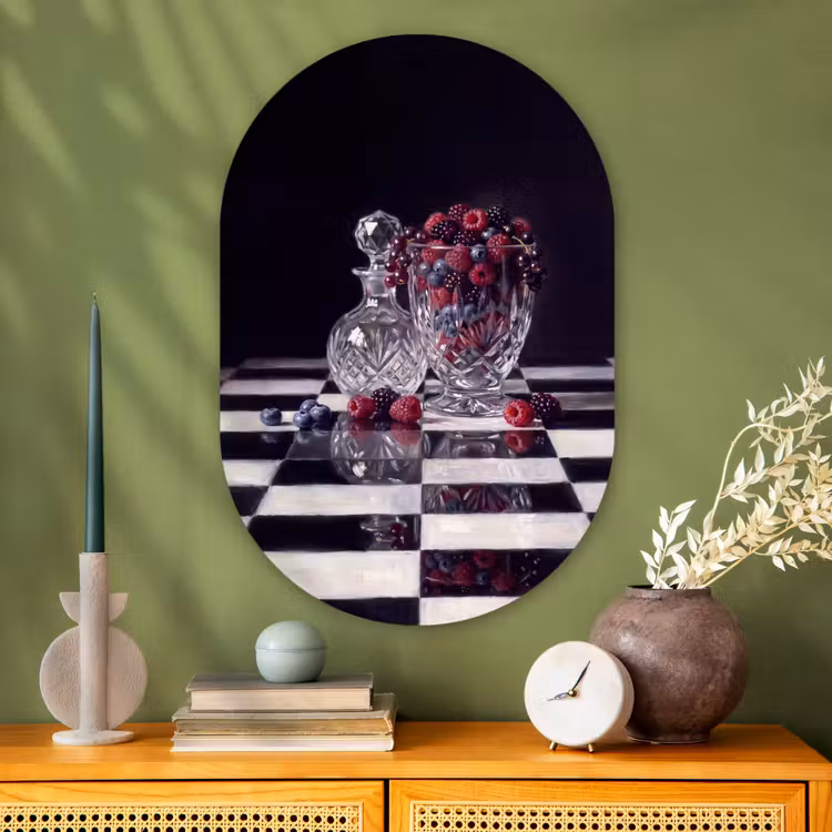 Muurovaal - Glas - Bessen - Kristal - Stilleven — 2
