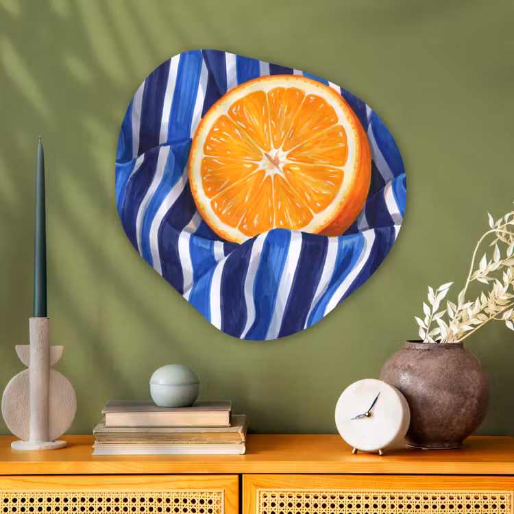 Organisch schilderij - Glas - Eten - Fruit - Oranje — 2