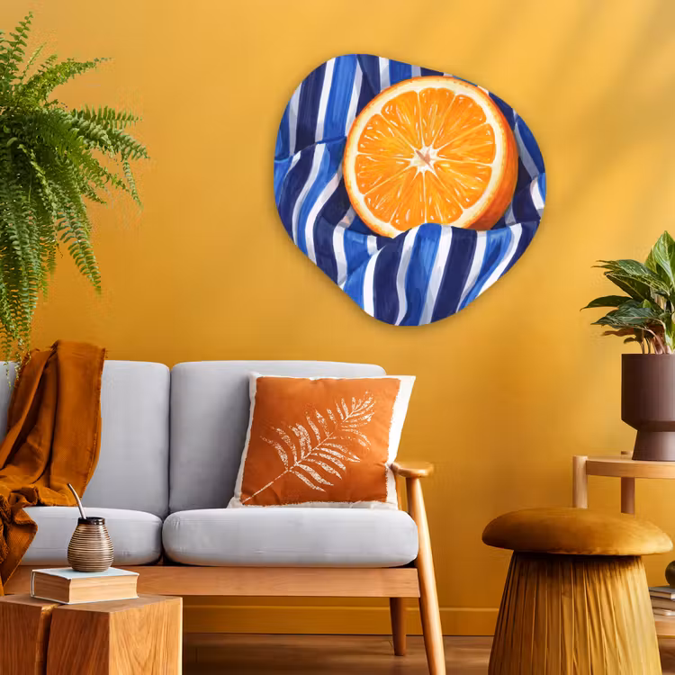 Organisch schilderij - Glas - Eten - Fruit - Oranje — 3