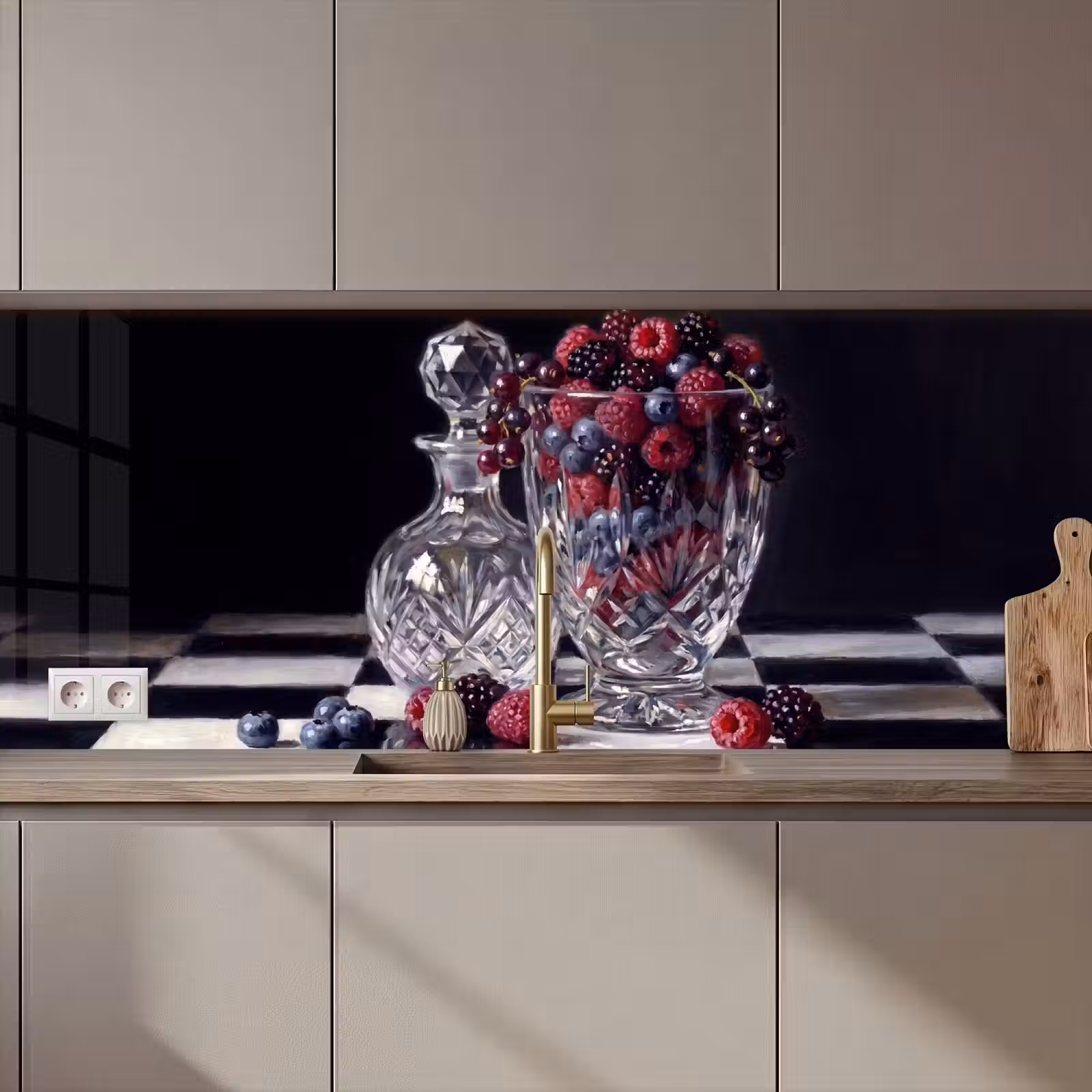 Keuken achterwand - Bessen - Kristal - Stilleven — 1