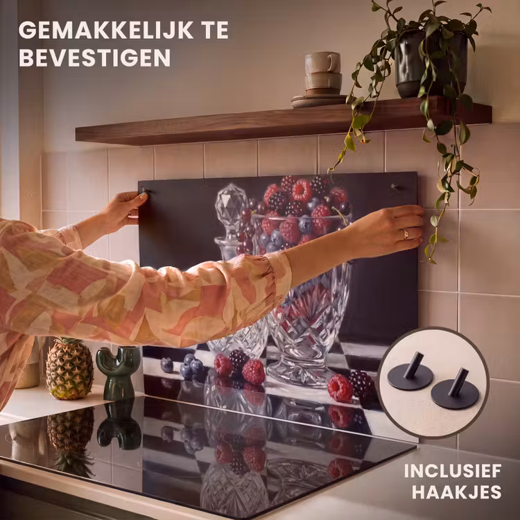 Inductie beschermer en spatscherm (2in1) - Bessen - Kristal - Stilleven — 7
