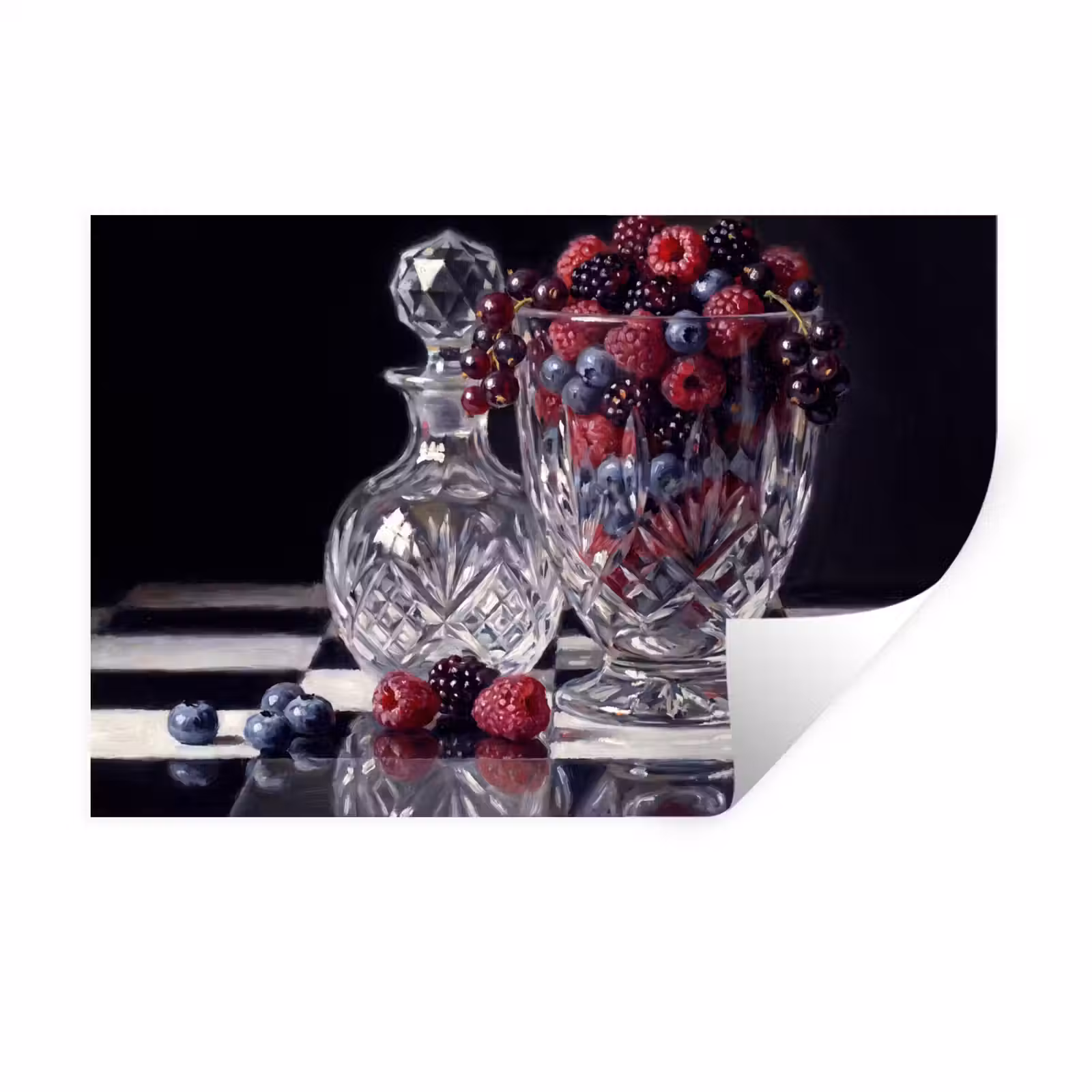 Muursticker - Bessen - Kristal - Stilleven — 1