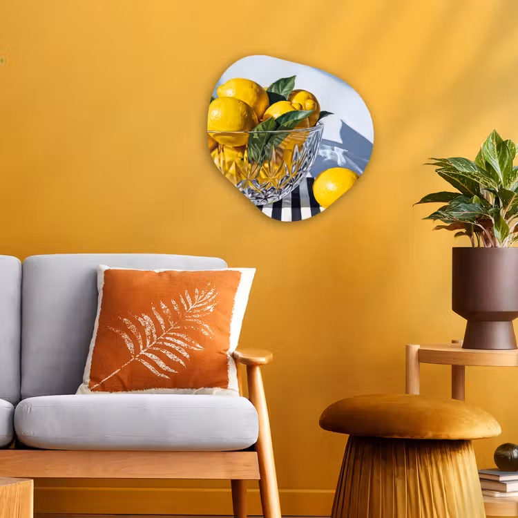Organisch schilderij - Forex - Citroenen - Fruit - Geel — 3