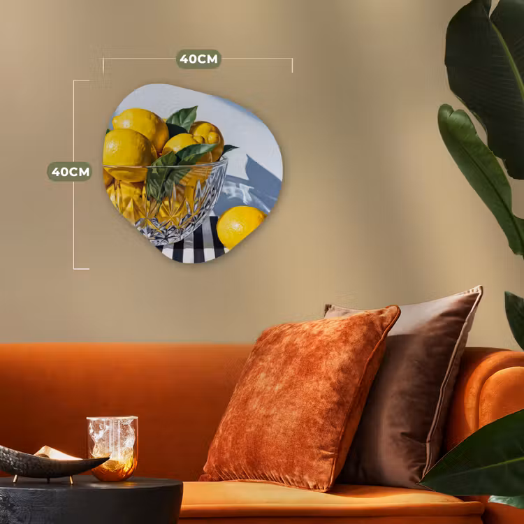 Organisch schilderij - Forex - Citroenen - Fruit - Geel — 4