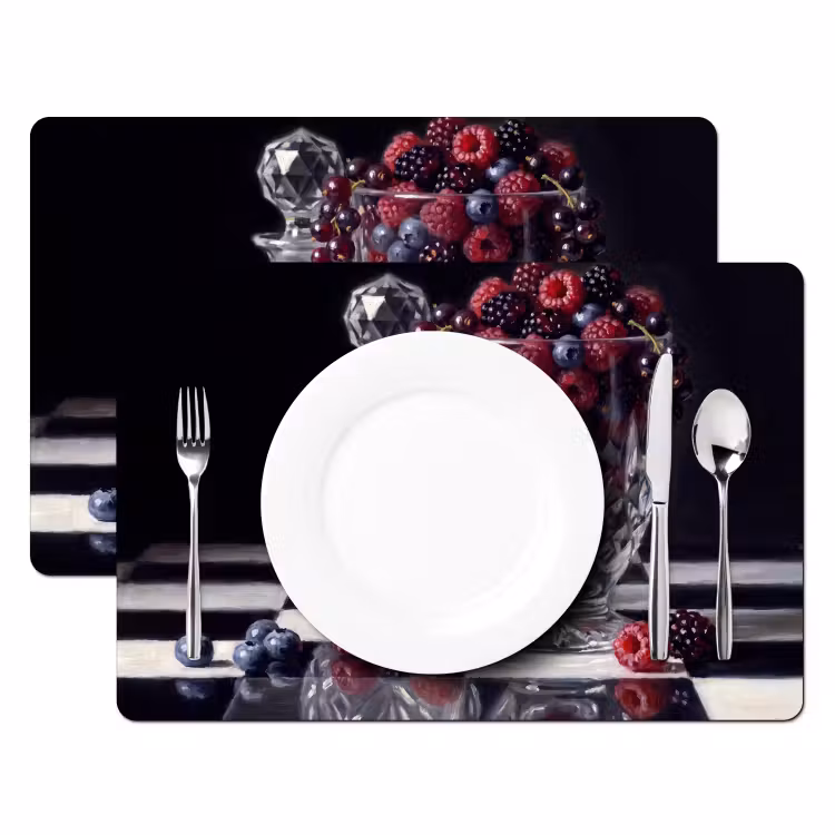 Placemat - 6 stuks - Bessen - Kristal - Stilleven — 2