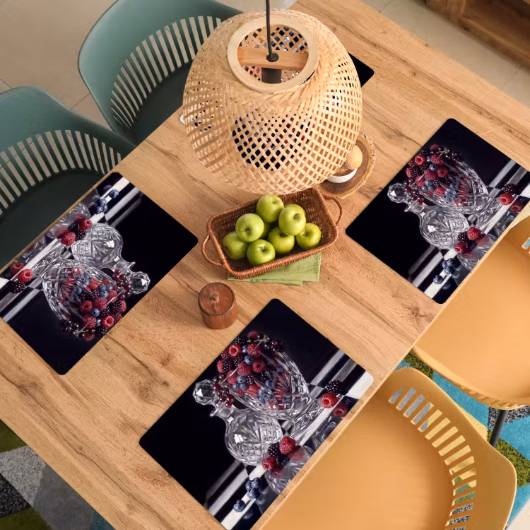 Placemat - 6 stuks - Bessen - Kristal - Stilleven — 6
