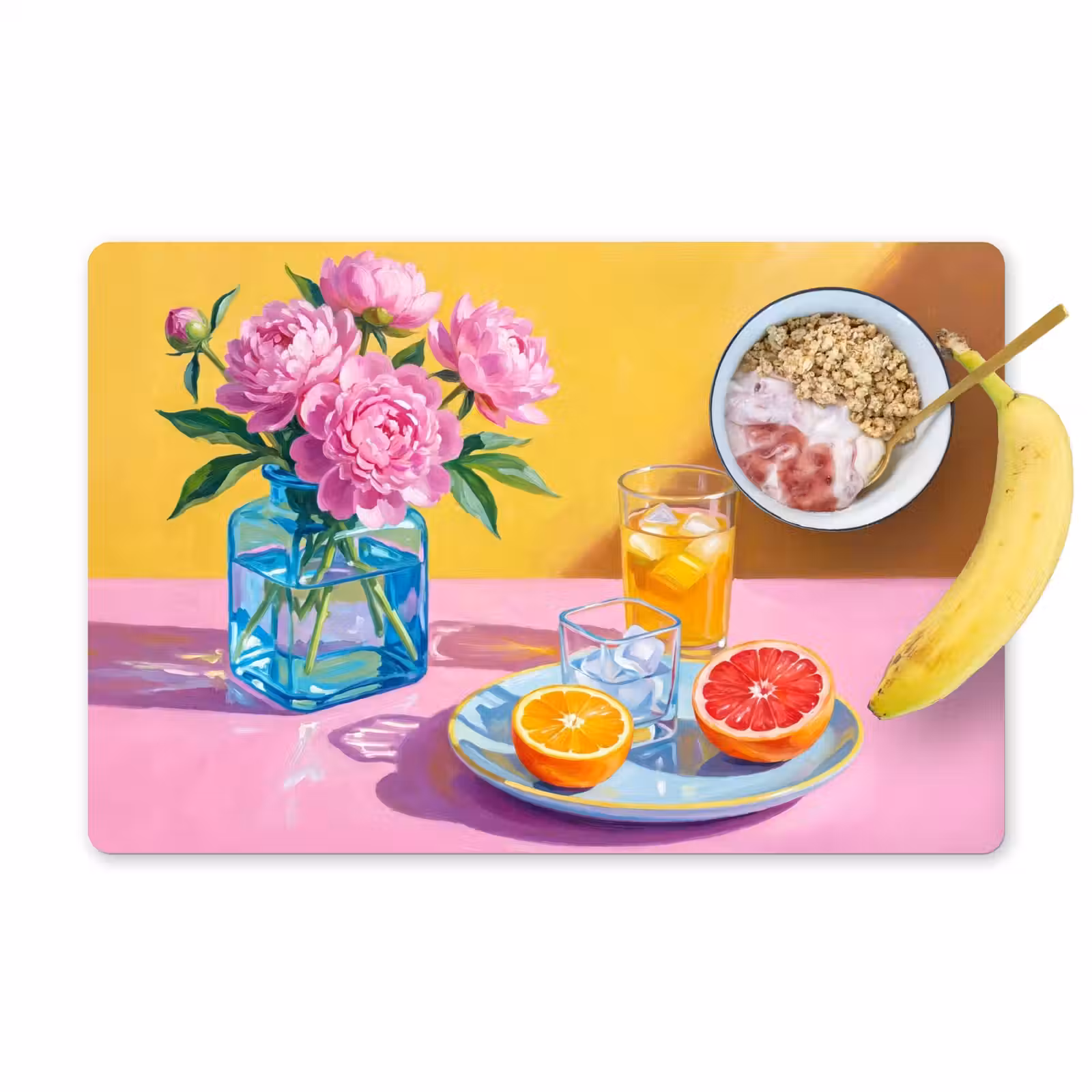 Placemat - 6 stuks - Bloemen - Roze - Modern — 1