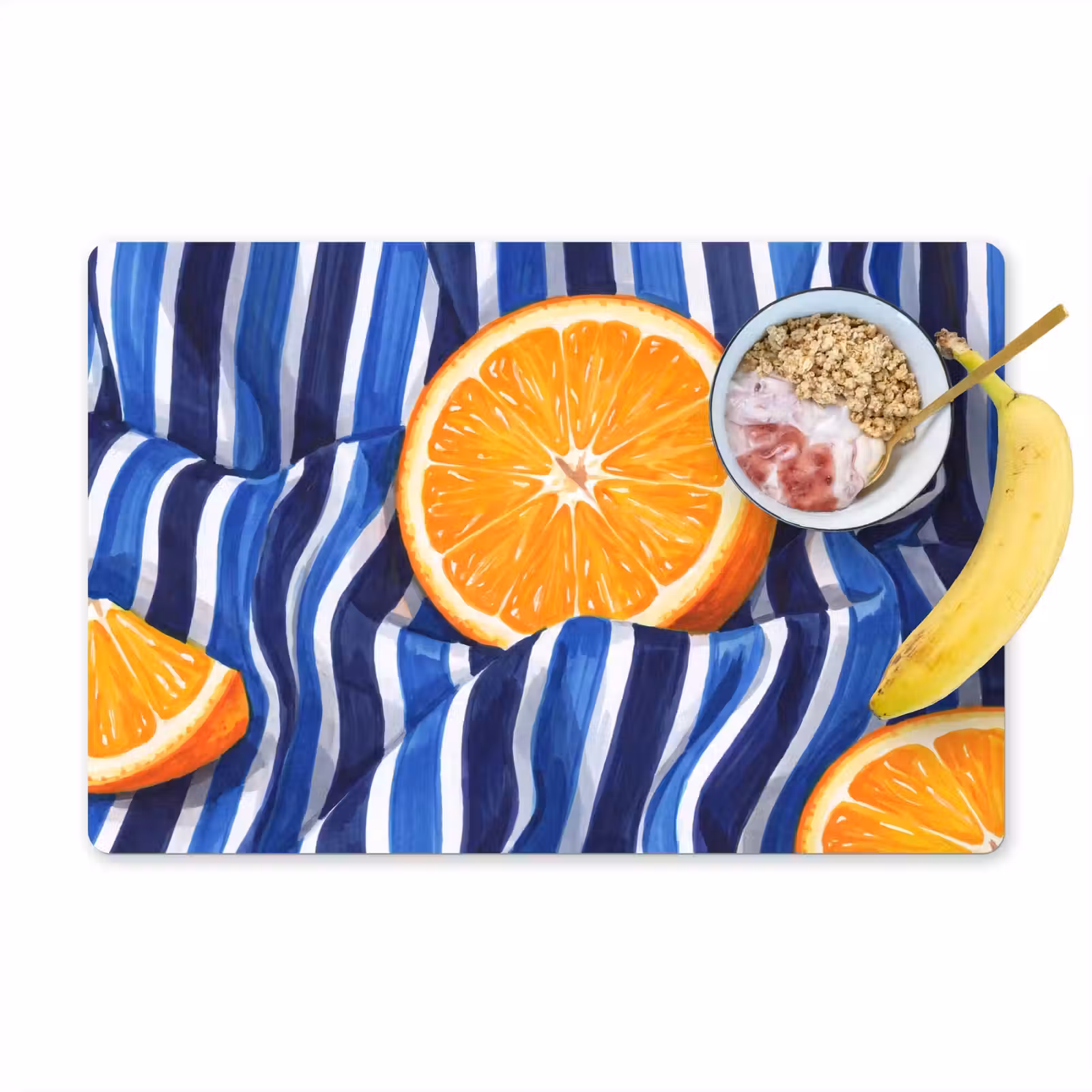 Placemat - 6 stuks - Eten - Fruit - Oranje — 1