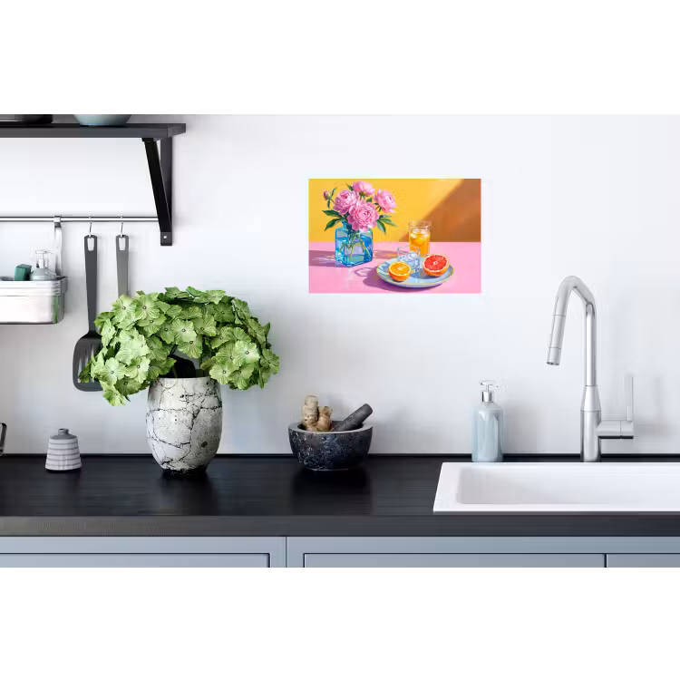 Muursticker - Bloemen - Roze - Modern — 2