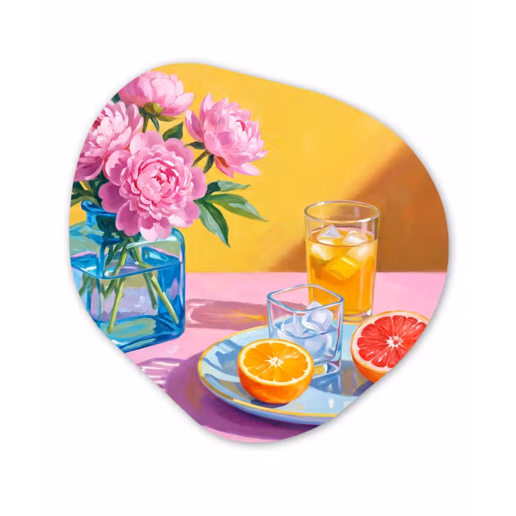 Organisch schilderij - Forex - Bloemen - Roze - Modern — 1