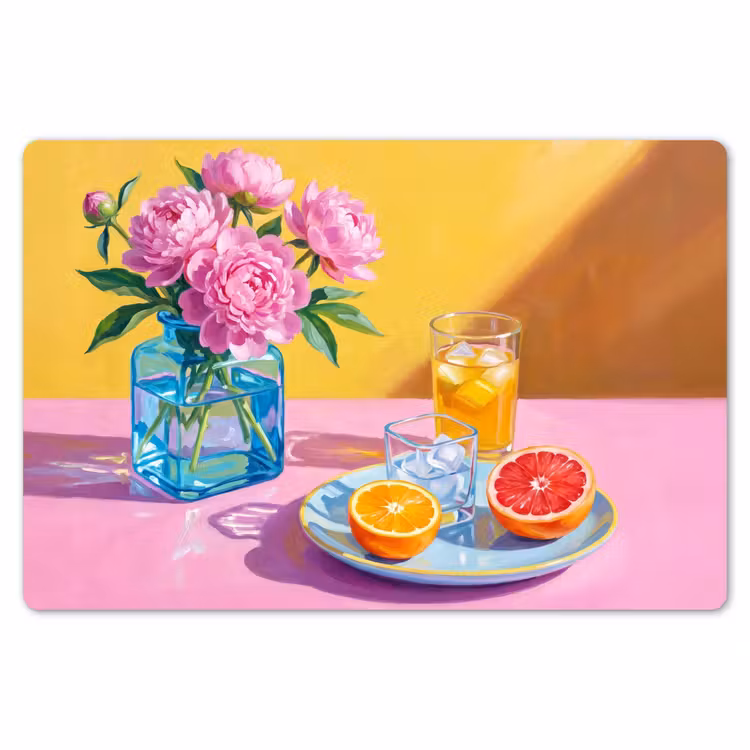 Placemat - 6 stuks - Bloemen - Roze - Modern — 7